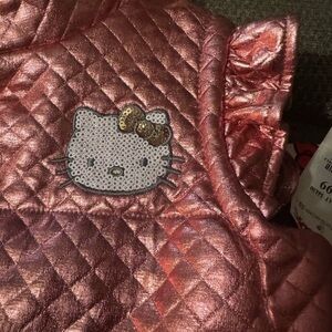NWT Hello Kitty Pink Quilted VEST with Crystal Accents
AND Adorable matching hat